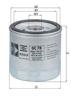 Ölfilter MAHLE OC78