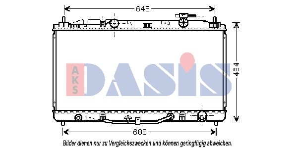 Kühler, Motorkühlung AKS DASIS 210206N