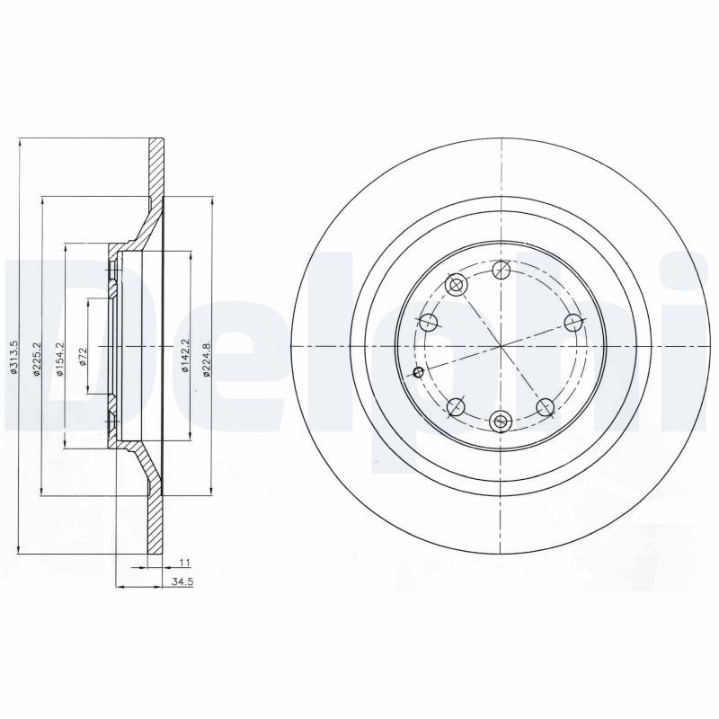 Bremsscheibe DELPHI BG4318