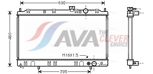 Kühler, Motorkühlung AVA QUALITY COOLING MT2136