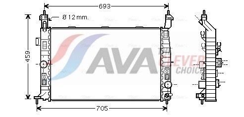 Kühler, Motorkühlung AVA QUALITY COOLING OL2348