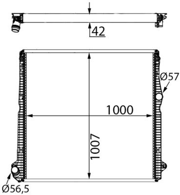 Kühler, Motorkühlung MAHLE CR2453000S