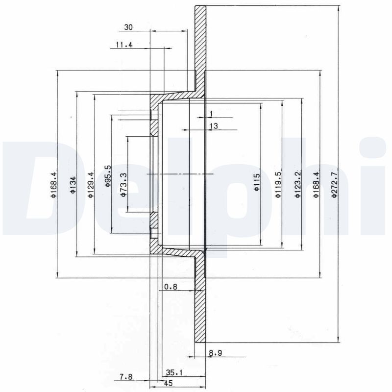 Bremsscheibe DELPHI BG2015