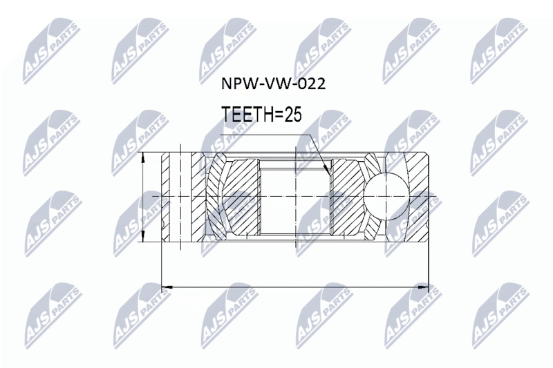 Gelenk, Längswelle NTY NPW-VW-022