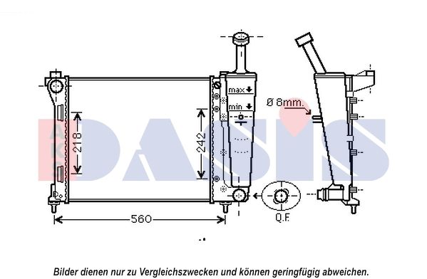 Kühler, Motorkühlung AKS DASIS 300018N