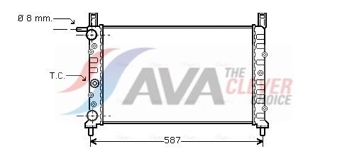 Kühler, Motorkühlung AVA QUALITY COOLING FT2078