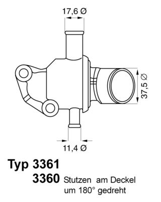 Kühlwasserthermostat WAHLER 3360.87D