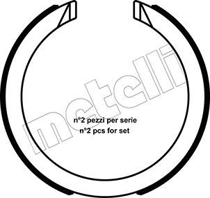 Bremsbackensatz, Feststellbremse METELLI 53-0491