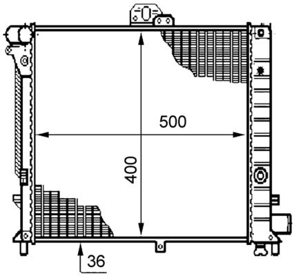 Kühler, Motorkühlung MAHLE CR211000S