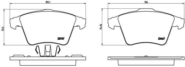 Bremsbelagsatz, Scheibenbremse BREMBO P 85 106