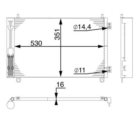 Kondensator, Klimaanlage MAHLE AC664000S
