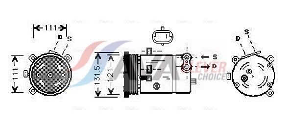 Kompressor, Klimaanlage AVA QUALITY COOLING DWAK038