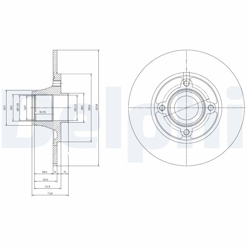 Bremsscheibe DELPHI BG9033RS