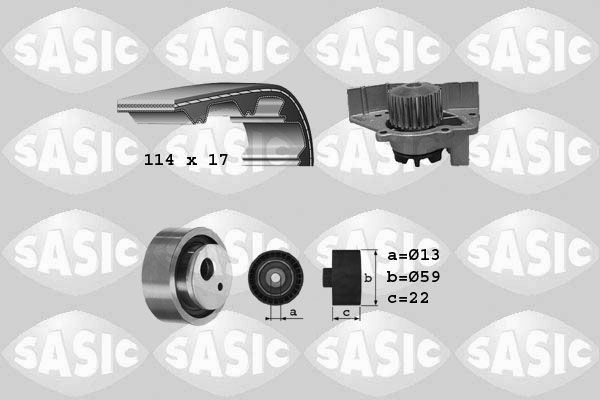 Wasserpumpe + Zahnriemensatz SASIC 3900036