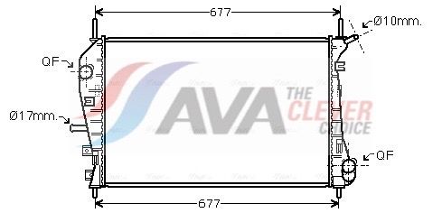 Kühler, Motorkühlung AVA QUALITY COOLING FDA2376