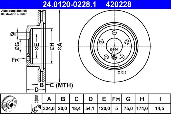 Bremsscheibe ATE 24.0120-0228.1