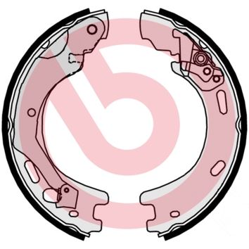 Bremsbackensatz, Feststellbremse BREMBO S 44 509
