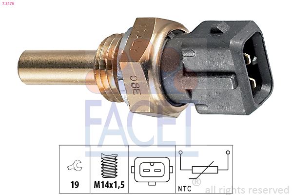 Sensor, Kühlmitteltemperatur FACET 7.3176