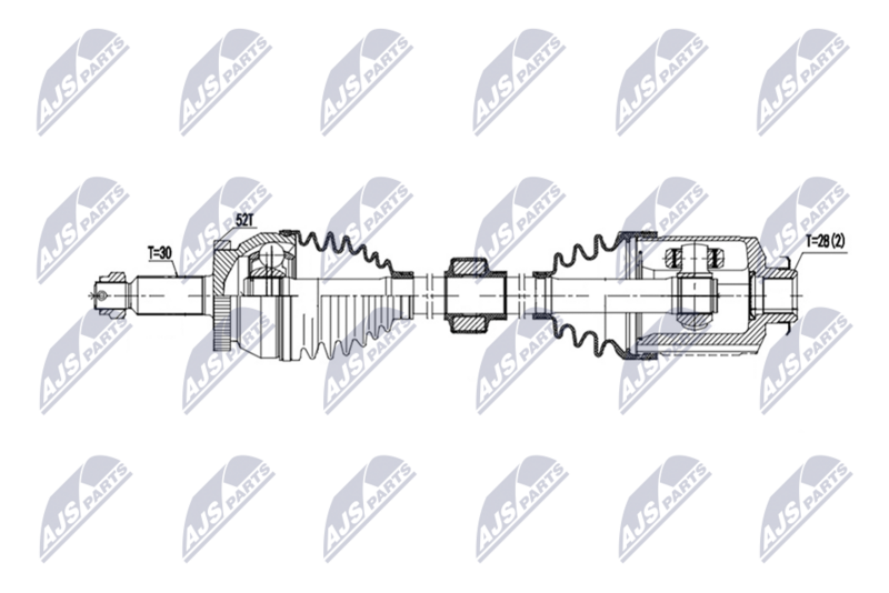 Antriebswelle (Gelenkwelle) NTY NPW-HY-669