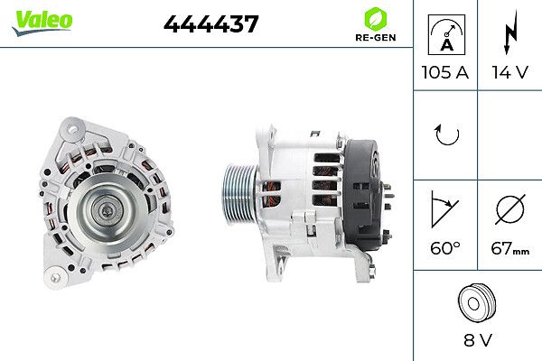Lichtmaschine Generator VALEO 444437
