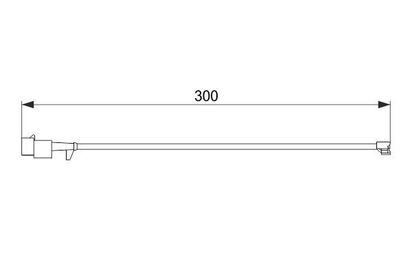 Warnkontakt, Bremsbelagverschleiß BOSCH 1987474576