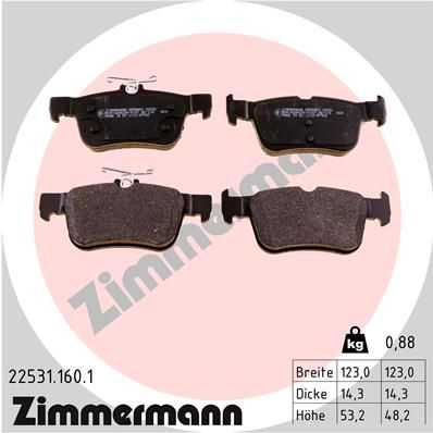 Bremsbelagsatz Bremsbeläge ZIMMERMANN 22531.160.1