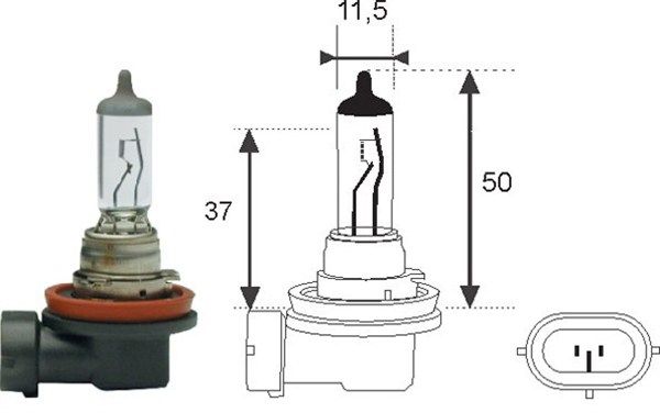 Glühlampe, Fernscheinwerfer MAGNETI MARELLI 002547100000