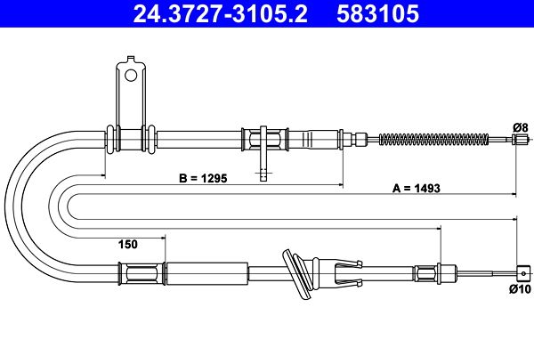 Seilzug, Feststellbremse ATE 24.3727-3105.2