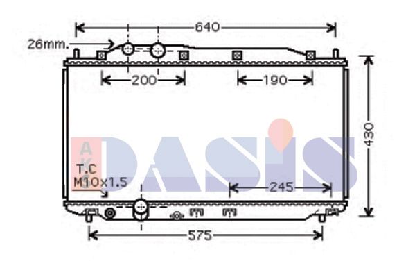Kühler, Motorkühlung AKS DASIS 100057N