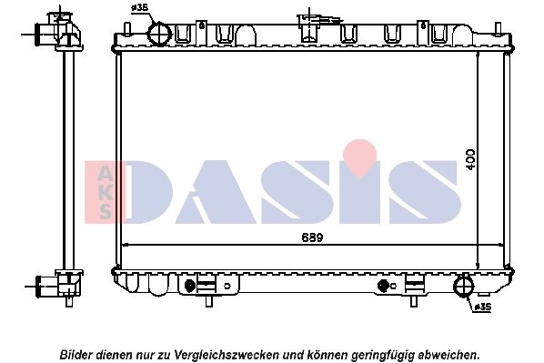 Kühler, Motorkühlung AKS DASIS 070104N