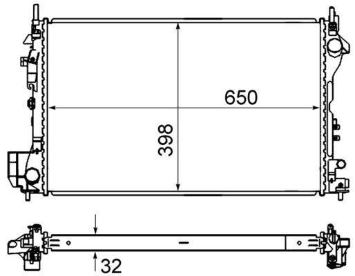 Kühler, Motorkühlung MAHLE CR834000S