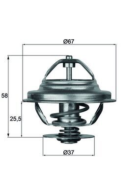 Thermostat, Kühlmittel MAHLE TX2180D