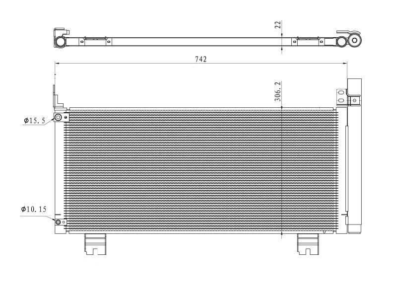Kondensator, Klimaanlage NRF 350488