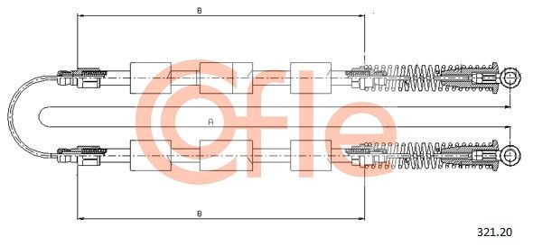 Seilzug Feststellbremse COFLE 321.20