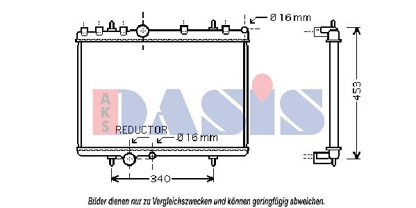 Kühler, Motorkühlung AKS DASIS 160106N