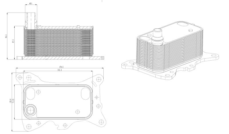 Ölkühler, Motoröl NRF 31835