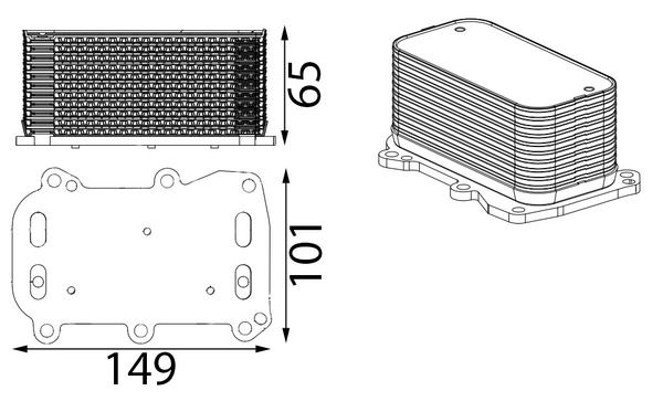 Ölkühler, Motoröl MAHLE CLC431000S