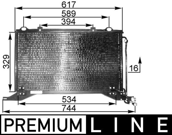 Kondensator, Klimaanlage MAHLE AC208000P