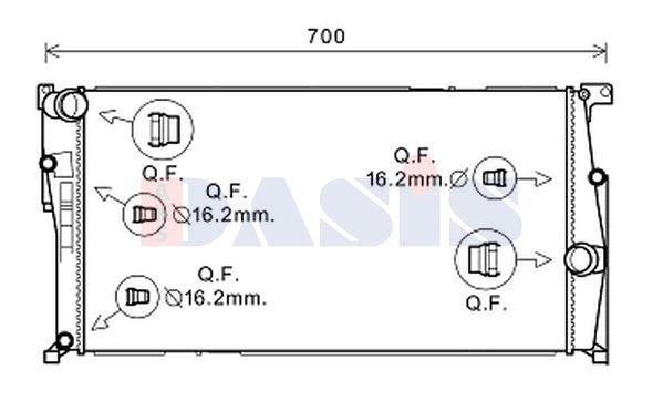 Kühler, Motorkühlung AKS DASIS 050074N