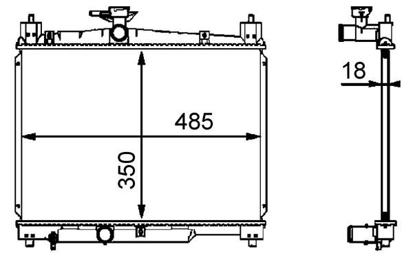 Kühler, Motorkühlung MAHLE CR539000S