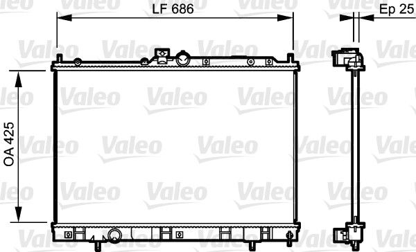 Kühler, Motorkühlung VALEO 735203