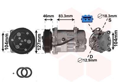 Kompressor, Klimaanlage VAN WEZEL 5800K050