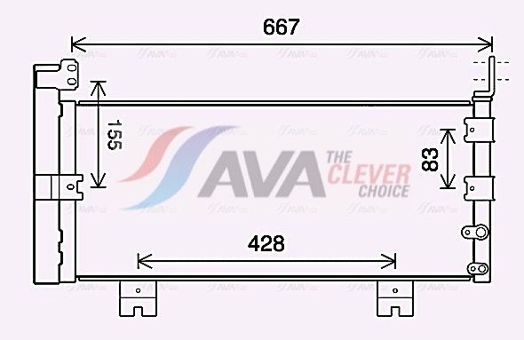 Kondensator, Klimaanlage AVA QUALITY COOLING TO5728D