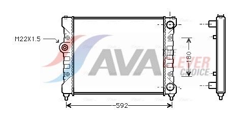 Kühler, Motorkühlung AVA QUALITY COOLING STA2024