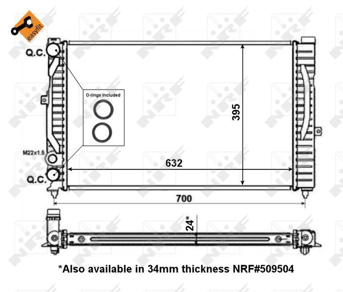 Kühler, Motorkühlung NRF 56127