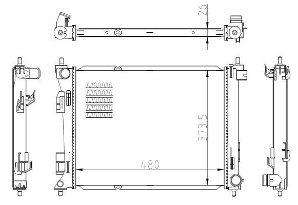 Kühler, Motorkühlung NRF 550039