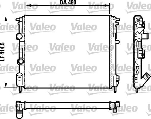 Kühler, Motorkühlung VALEO 732761
