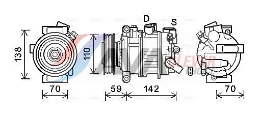 Kompressor, Klimaanlage AVA QUALITY COOLING AIAK401
