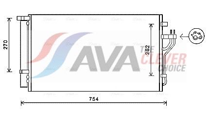 Kondensator, Klimaanlage AVA QUALITY COOLING HYA5279D