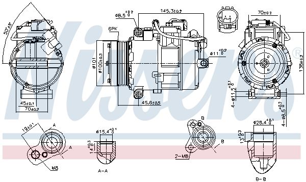 Kompressor, Klimaanlage NISSENS 890012